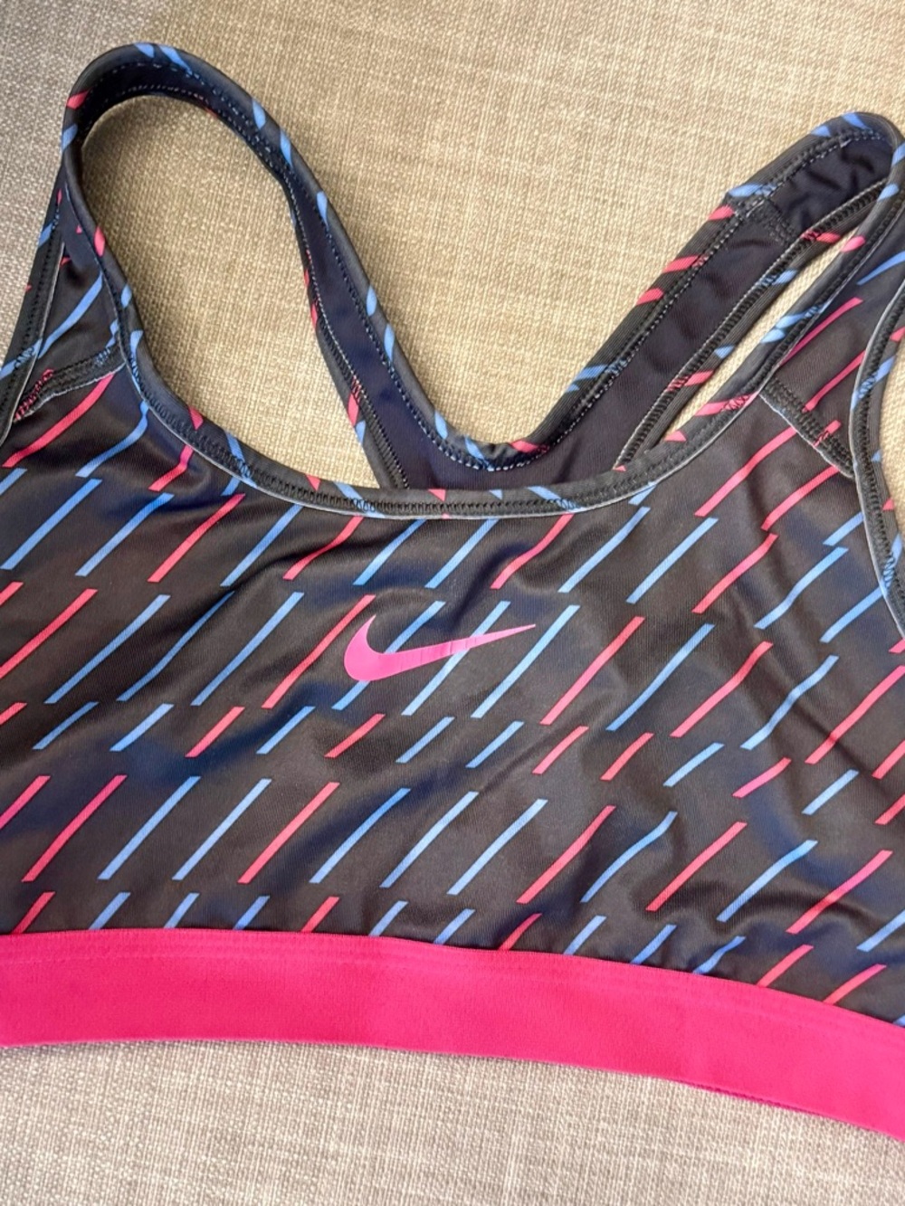 Nike Women's Pink and Black Patterned Sports Bras - Pack of 3 - Picture 8 of 10